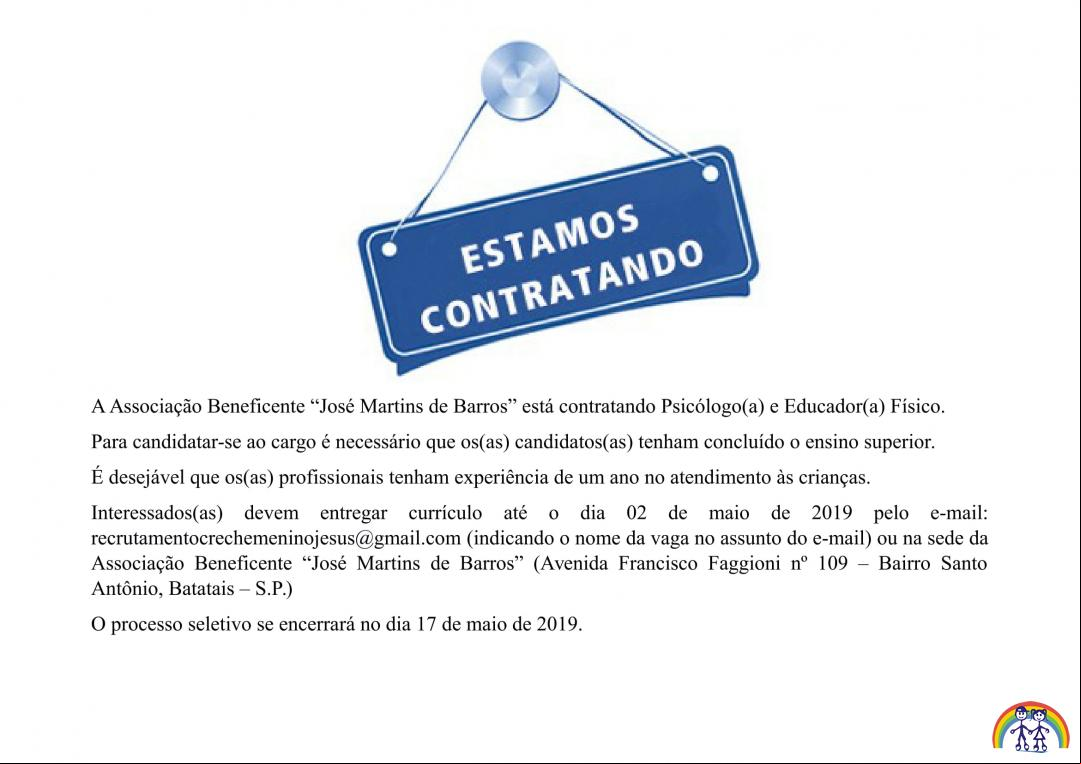 PROCESSO SELETIVO 001/2019 - ENCERRADO